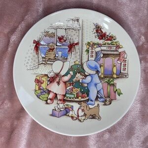 Watkins Country Kids Collector Dessert Plate Christmas Is Love White
